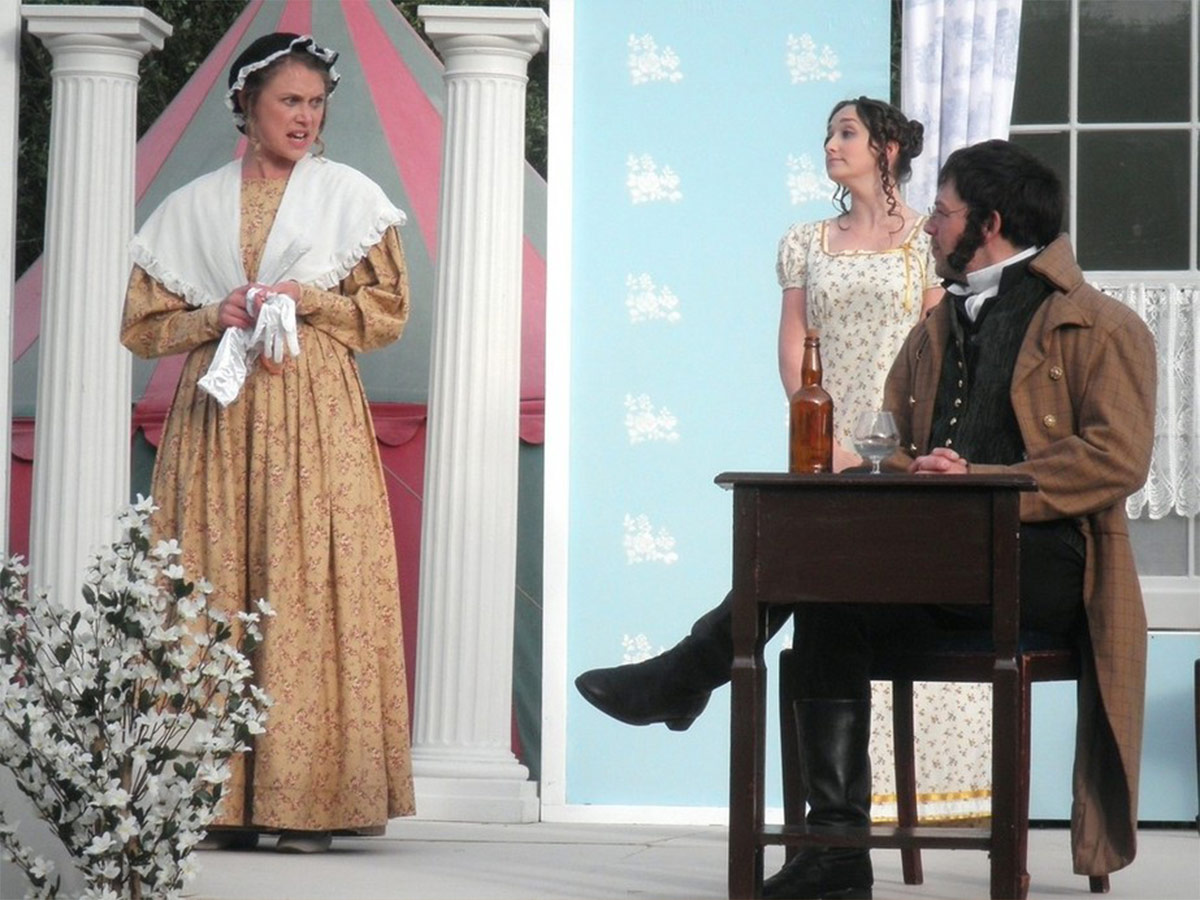 A play underway at Belvedere House.